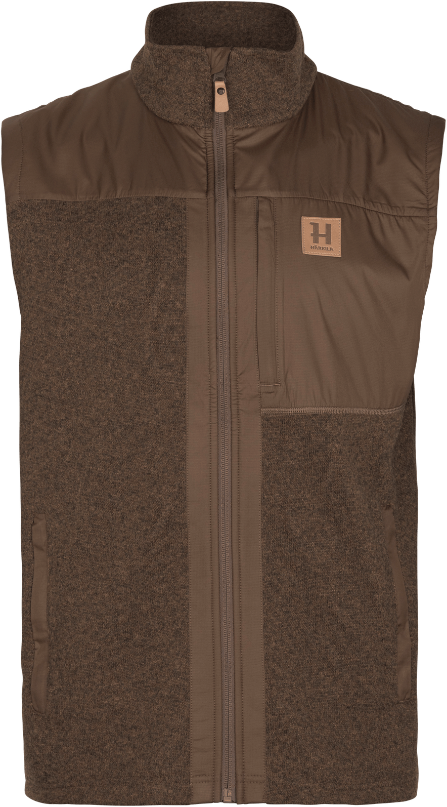 Härkila Kalix Fleece Waistcoat i dark earth, fleecevest til jakt