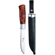 Brusletto Hunter norsk jaktkniv med tradisjonelt skaft og slire