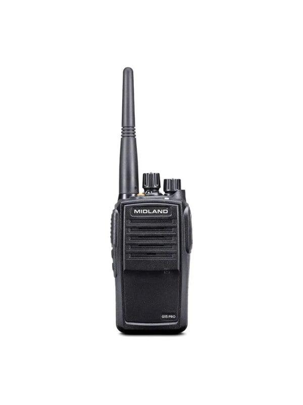 Midland G15 Pro PMR446 walkietalkie i aluminiumskabinett med støydemping